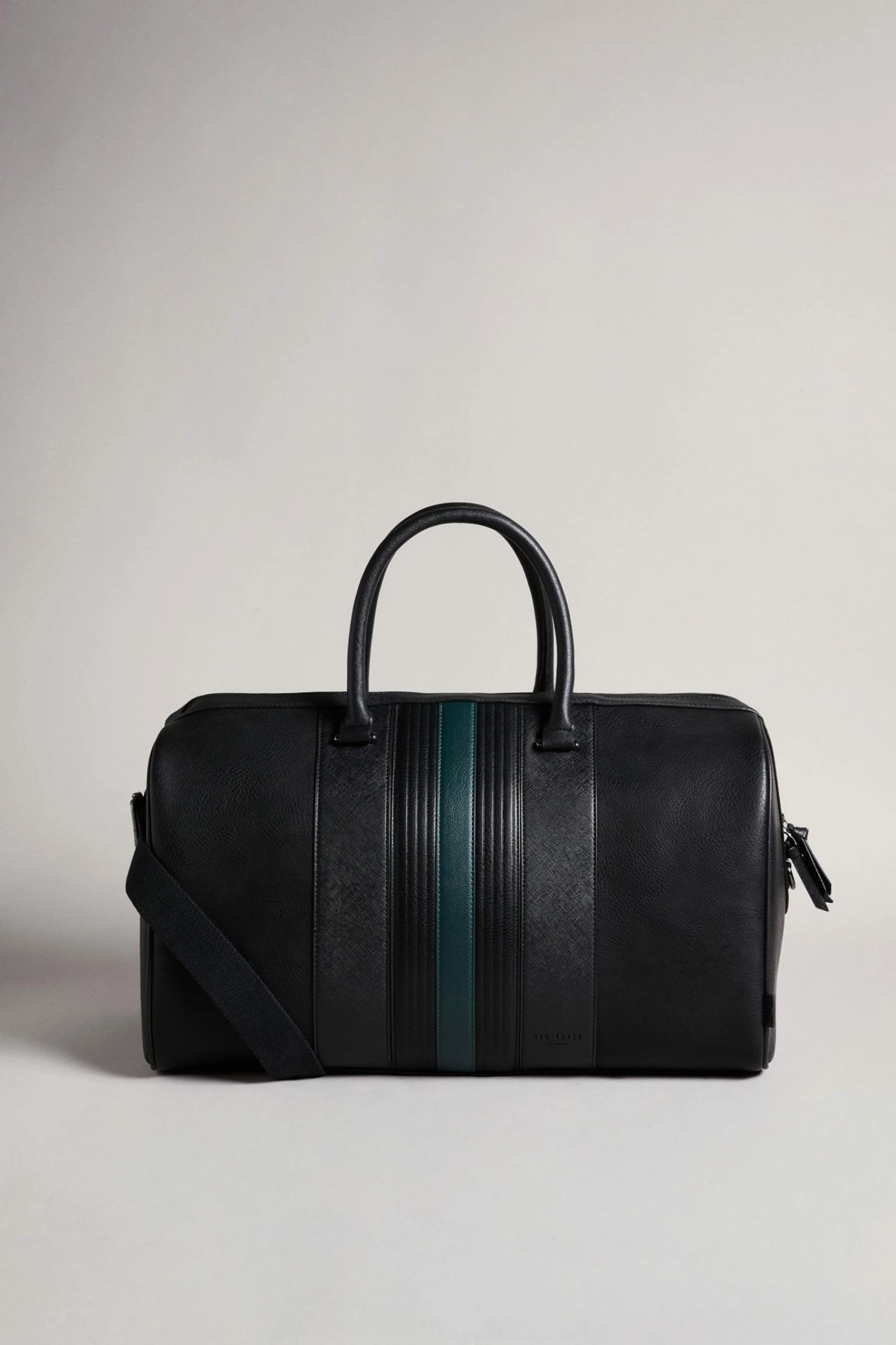 Ted Baker Black Evyday Striped Pu Holdall Bag 3 Ted Baker Black Evyday Striped Pu Holdall Bag