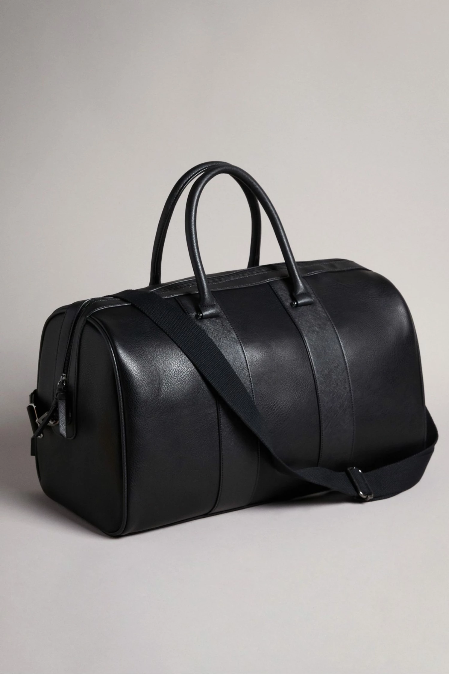 Ted Baker Black Evyday Striped Pu Holdall Bag 4 Ted Baker Black Evyday Striped Pu Holdall Bag - Image 2