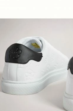 Ted Baker Melvinn White Embossed Flower Cupsole Sneakers -TED BAKER Sales Store unnamed file 3532