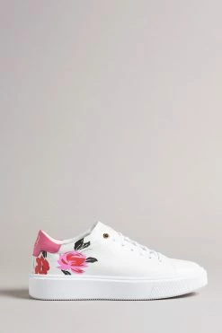 Best Seller 3 Ted Baker White Daffina Bolt On Platform Trainers