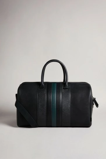 Ted Baker Black Evyday Striped Pu Holdall Bag 6 Ted Baker Black Evyday Striped Pu Holdall Bag - Image 4