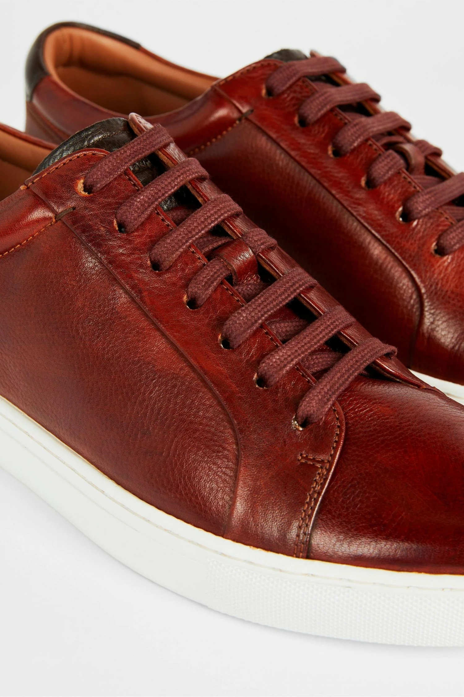 Ted Baker Brown Udamo Leather Trainers 6 Ted Baker Brown Udamo Leather Trainers - Image 4