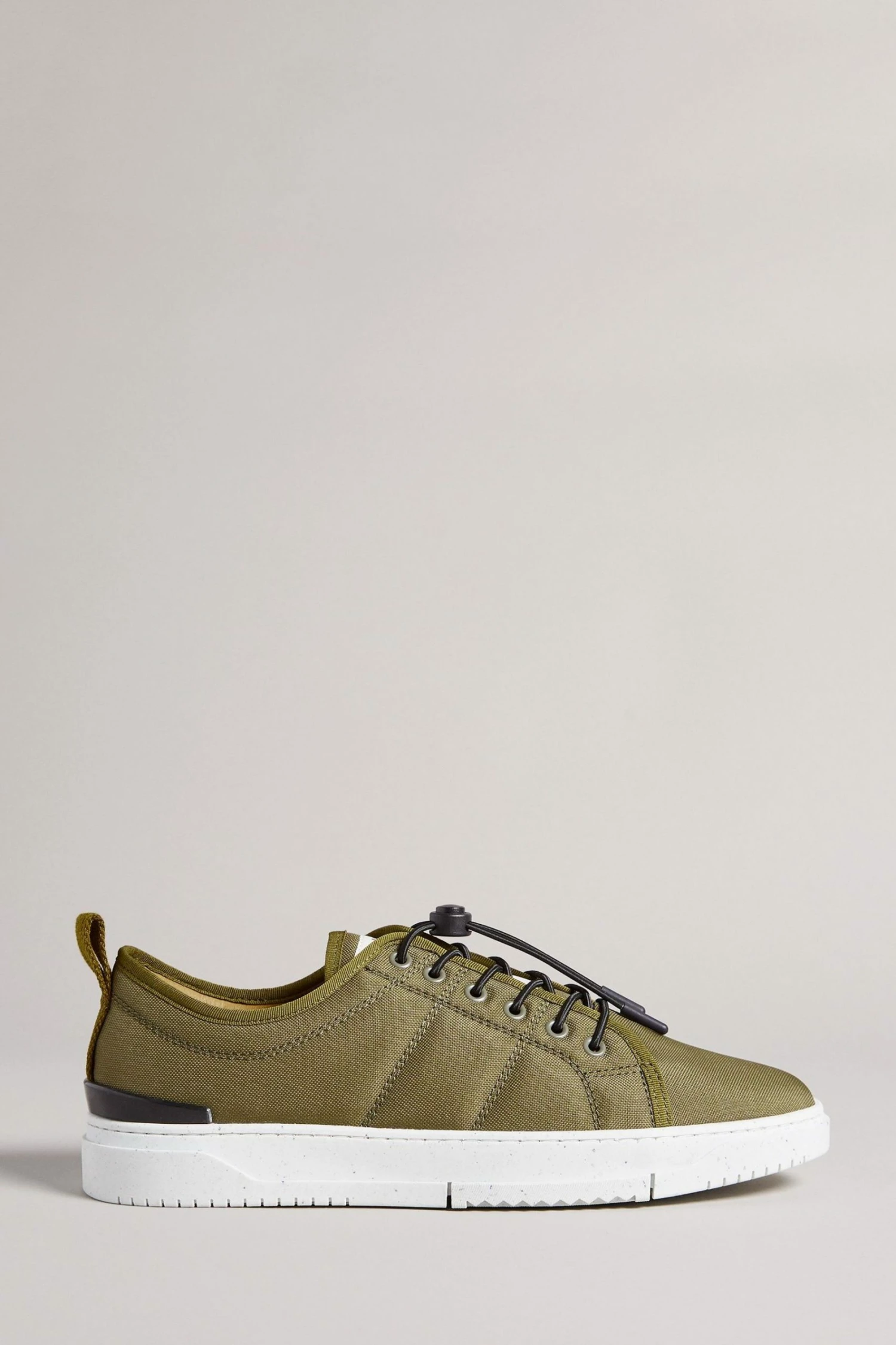 Ted Baker Mens Green Oliver Recycled Nylon Low-Top Sneakers 3 Ted Baker Mens Green Oliver Recycled Nylon Low-Top Sneakers