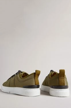 Ted Baker Mens Green Oliver Recycled Nylon Low-Top Sneakers 9 Ted Baker Mens Green Oliver Recycled Nylon Low-Top Sneakers -TED BAKER Sales Store unnamed file 3572