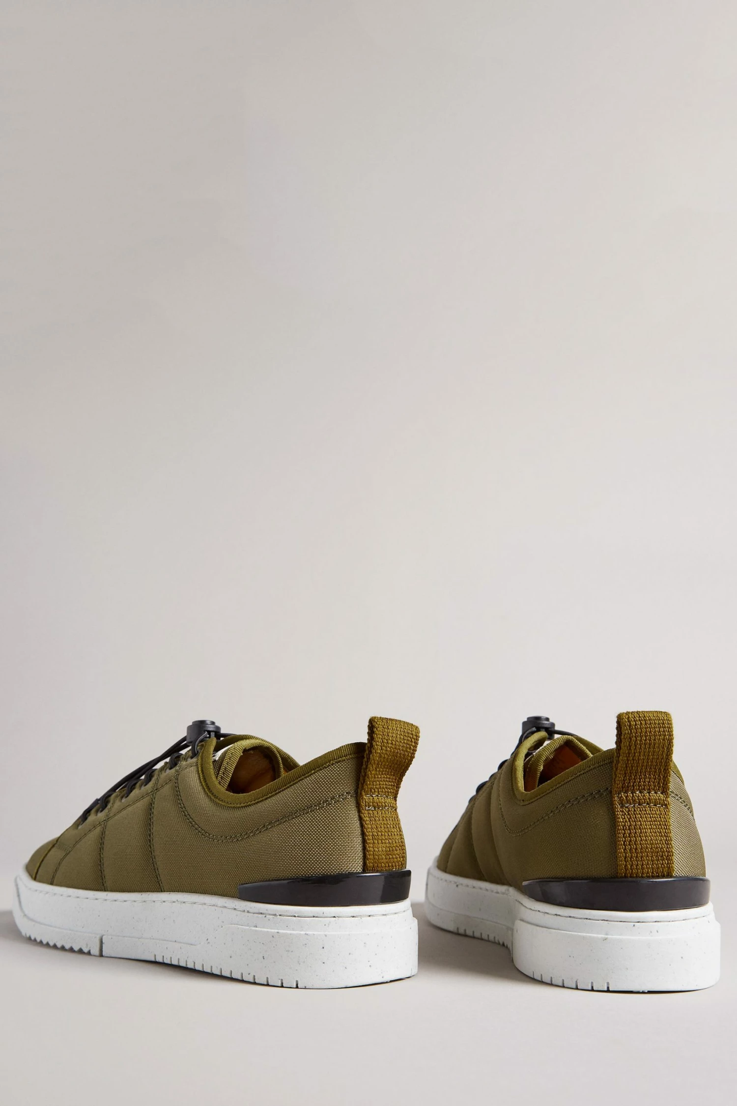 Ted Baker Mens Green Oliver Recycled Nylon Low-Top Sneakers 5 Ted Baker Mens Green Oliver Recycled Nylon Low-Top Sneakers - Image 3