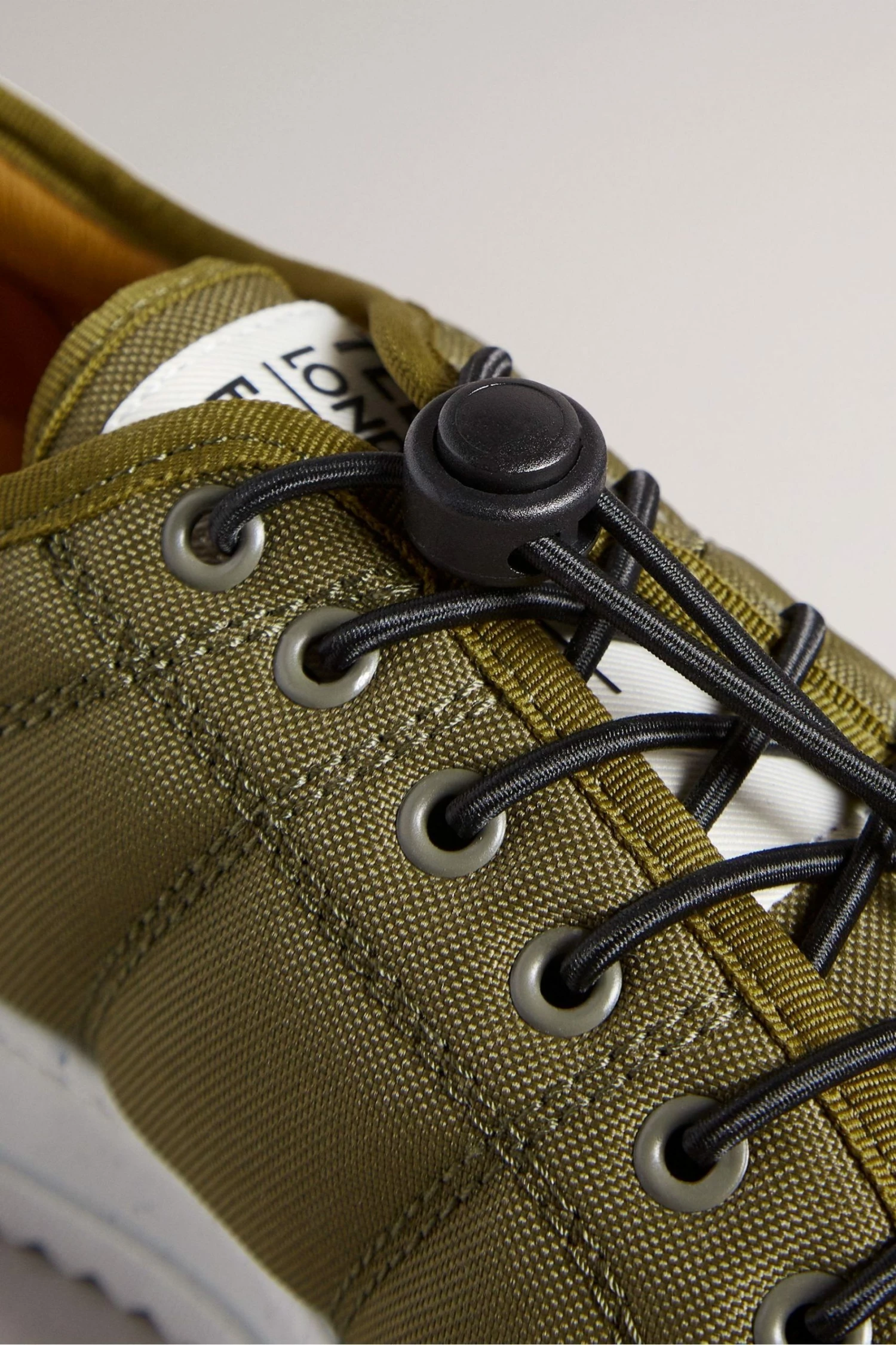 Ted Baker Mens Green Oliver Recycled Nylon Low-Top Sneakers 6 Ted Baker Mens Green Oliver Recycled Nylon Low-Top Sneakers - Image 4