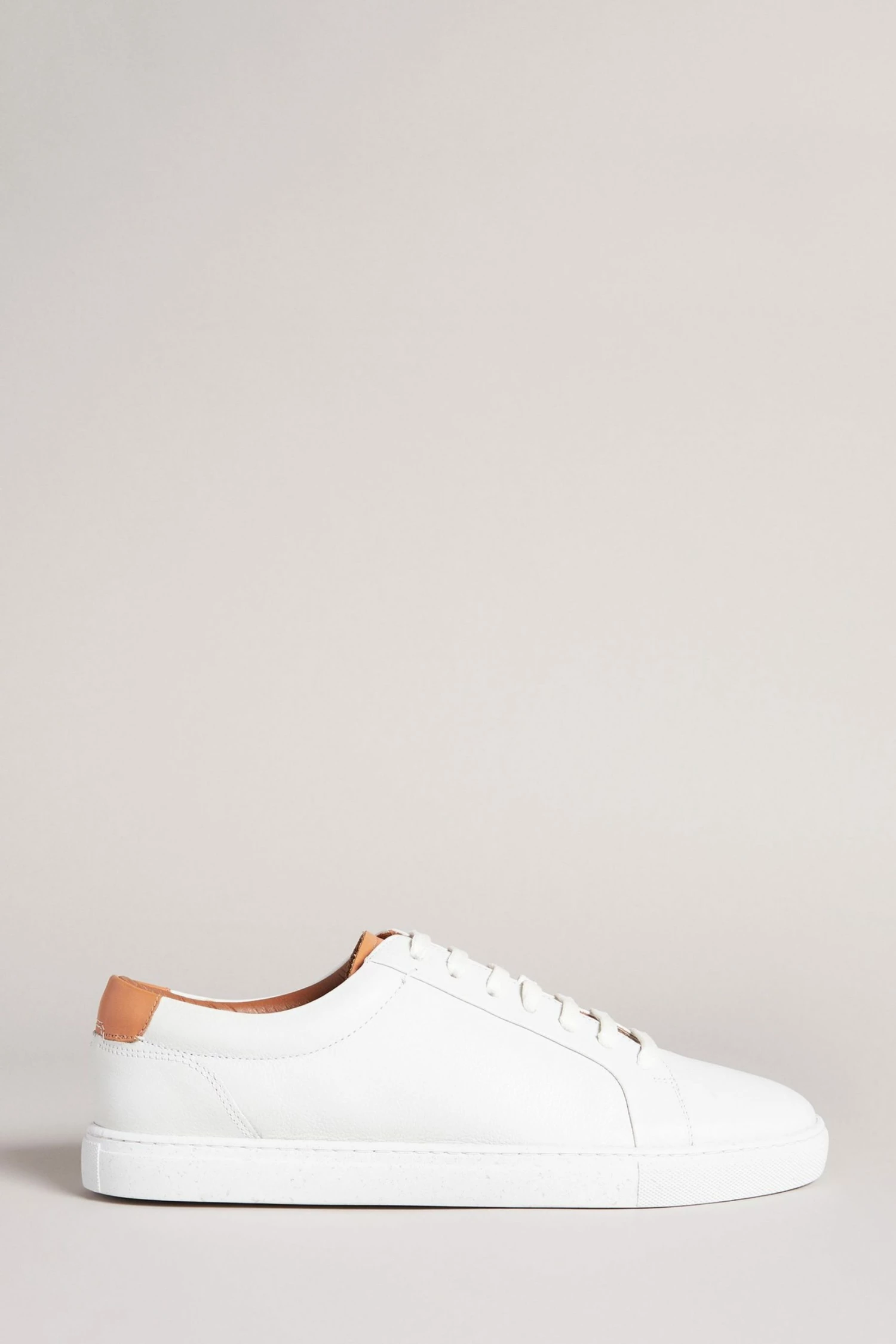 Ted Baker Natural Udammo White-Tan Leather Sneaker 3 Ted Baker Natural Udammo White-Tan Leather Sneaker