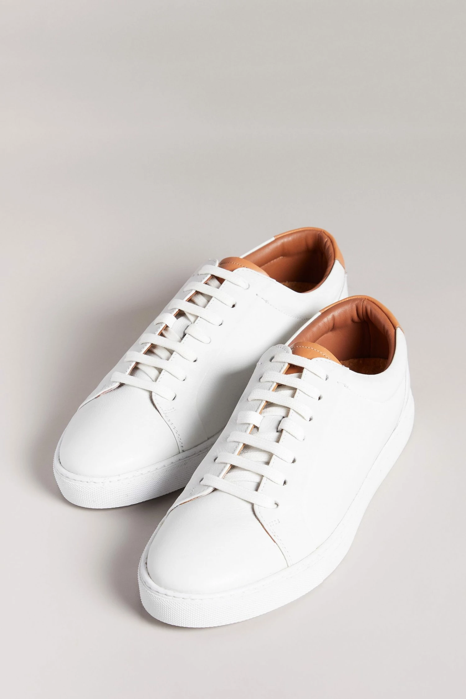 Ted Baker Natural Udammo White-Tan Leather Sneaker 4 Ted Baker Natural Udammo White-Tan Leather Sneaker - Image 2