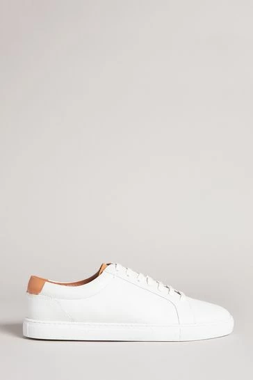 Ted Baker Natural Udammo White-Tan Leather Sneaker 8 Ted Baker Natural Udammo White-Tan Leather Sneaker - Image 6