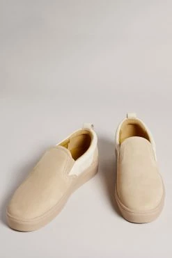 Ted Baker Mens Brown Simmon Nubuck Casual Elastic Sneakers -TED BAKER Sales Store unnamed file 3632