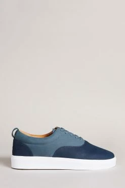 Ted Baker Mens Blue Shaunn Nubuck Casual Sneakers