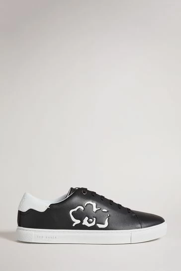 Ted Baker Sammuel Black Flower Printed Cupsole Sneakers 4 Ted Baker Sammuel Black Flower Printed Cupsole Sneakers - Image 2