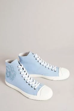 Ted Baker Rannip Blue Magnolia Embroidered High-Top Sneakers 11 Ted Baker Rannip Blue Magnolia Embroidered High-Top Sneakers -TED BAKER Sales Store unnamed file 3657