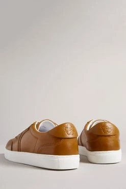 Ted Baker Mens Brown Robert Retro Leather Sneakers -TED BAKER Sales Store unnamed file 3668