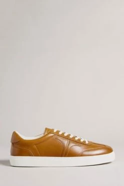 Ted Baker Mens Brown Robert Retro Leather Sneakers -TED BAKER Sales Store unnamed file 3670