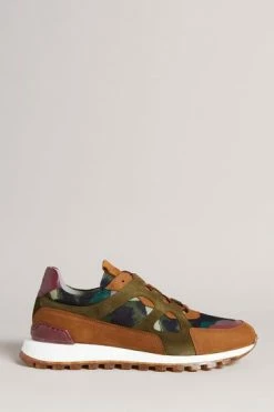 Ted Baker Andraen Khaki Green Camo Printed Runner Sneakers -TED BAKER Sales Store unnamed file 3703