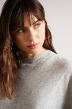 Ted Baker Dk-Grey Nicci Sleeve Detailed Sweater -TED BAKER Sales Store unnamed file 3748