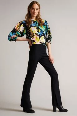 Ted Baker Ragnila Black Large Sleeve Sweat Top -TED BAKER Sales Store unnamed file 3784