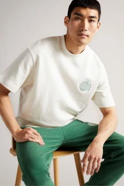 Ted Baker Natural Shandon Short Sleeved Relaxed Fit Sweater -TED BAKER Sales Store unnamed file 3795