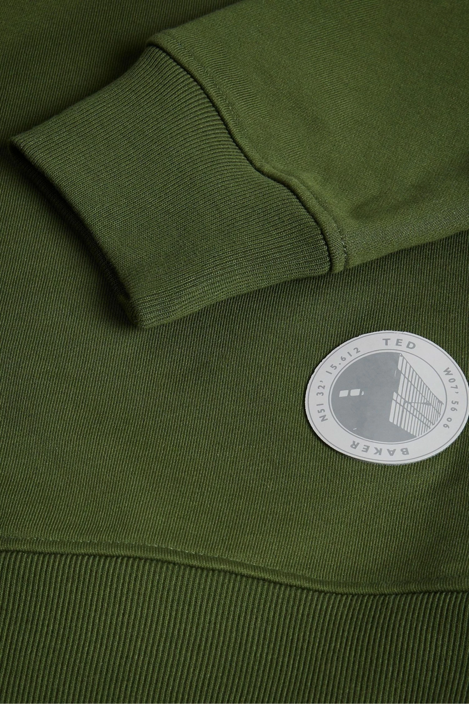 Ted Baker Linford Khaki Active Jersey Sweatshirt 7 Ted Baker Linford Khaki Active Jersey Sweatshirt - Image 5