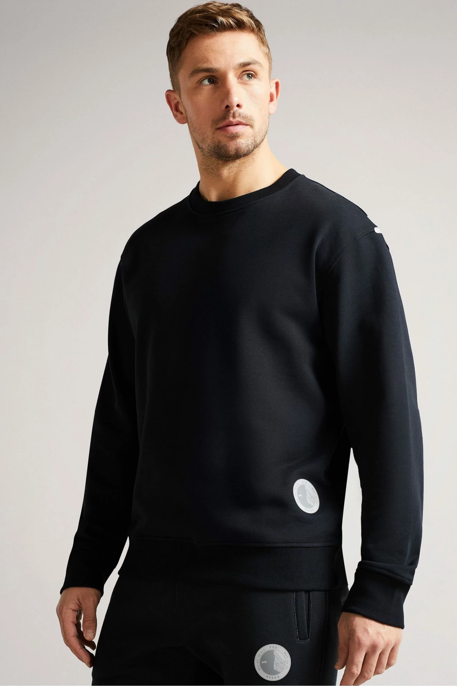 Ted Baker Linford Black Active Jersey Sweatshirt 3 Ted Baker Linford Black Active Jersey Sweatshirt