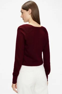 Ted Baker Red Abiygal Merino Edit V-Neck Top -TED BAKER Sales Store unnamed file 3850