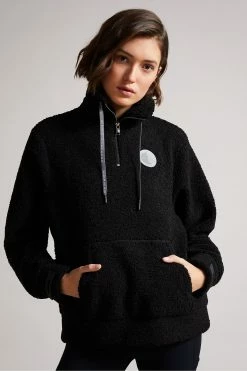 Ted Baker Ileanas Black Funnel Neck Sweatshirt -TED BAKER Sales Store unnamed file 3857