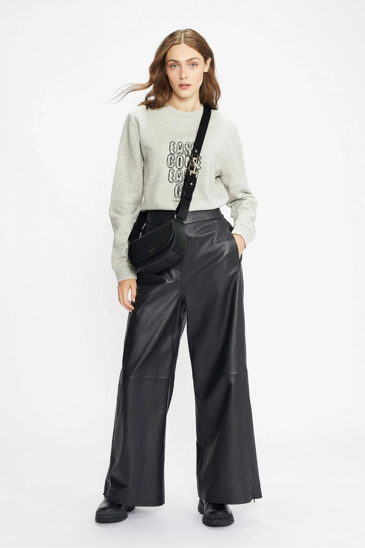 Ted Baker Grey Caity Slogan Sweatshirt 5 Ted Baker Grey Caity Slogan Sweatshirt - Image 3