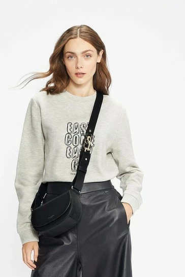 Ted Baker Grey Caity Slogan Sweatshirt 8 Ted Baker Grey Caity Slogan Sweatshirt - Image 6
