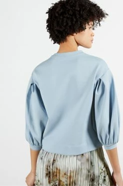 Ted Baker Blue Irissa Puff Sleeve Sweater -TED BAKER Sales Store unnamed file 3878