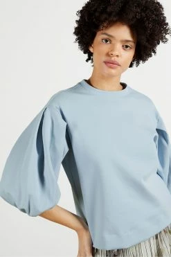 Ted Baker Blue Irissa Puff Sleeve Sweater -TED BAKER Sales Store unnamed file 3879