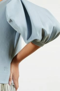 Ted Baker Blue Irissa Puff Sleeve Sweater -TED BAKER Sales Store unnamed file 3880