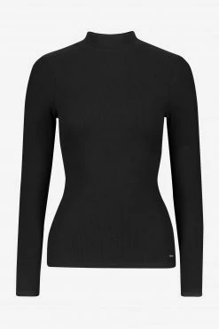 Ted Baker Black Stormix Long Sleeve Rib Top -TED BAKER Sales Store unnamed file 3886