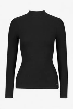 Ted Baker Black Stormix Long Sleeve Rib Top -TED BAKER Sales Store unnamed file 3887