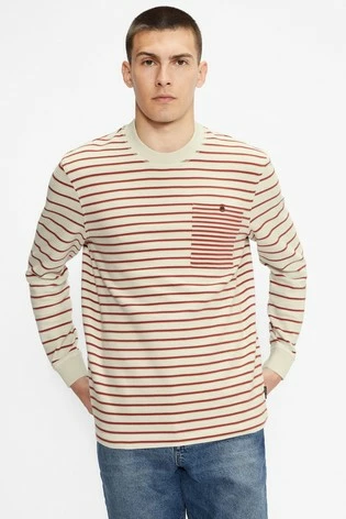 Ted Baker White Koncall Striped Lightweight Sweat Top 7 Ted Baker White Koncall Striped Lightweight Sweat Top - Image 5