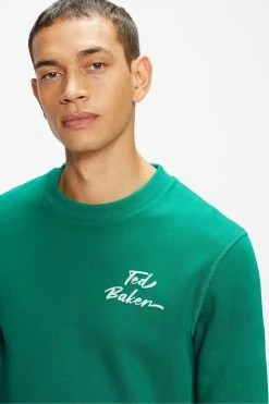 Ted Baker Green Trophey Ls Branded Sweatshirt -TED BAKER Sales Store unnamed file 3915