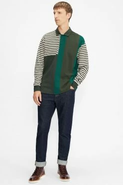 Ted Baker Green Otlyrun Ls Striped Rugby Top -TED BAKER Sales Store unnamed file 3926