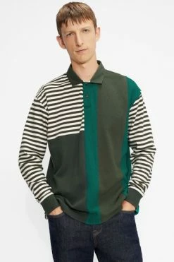 Ted Baker Green Otlyrun Ls Striped Rugby Top -TED BAKER Sales Store unnamed file 3929