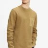 Ted Baker Brown Zaplan Textured Crew Neck Sweat Top -TED BAKER Sales Store unnamed file 3955