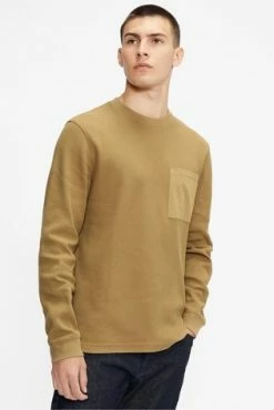 Ted Baker Brown Zaplan Textured Crew Neck Sweat Top -TED BAKER Sales Store unnamed file 3959