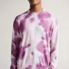 Ted Baker Mens Purple Wardour Spray Dyed Crew Neck Sweatshirt -TED BAKER Sales Store unnamed file 3977