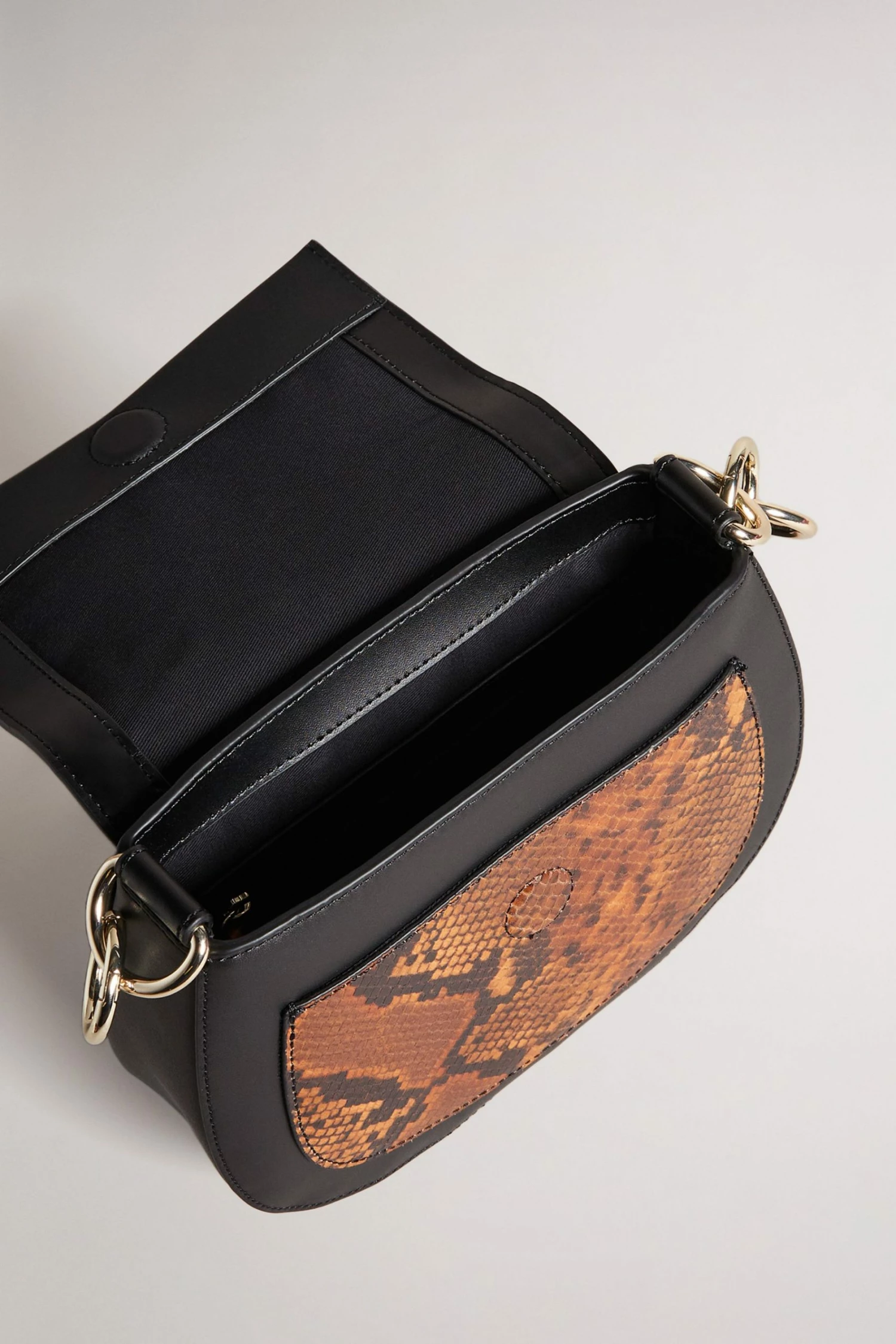 Ted Baker Darcels Black Branded Webbing Snake Effect Cross Body Bag 5 Ted Baker Darcels Black Branded Webbing Snake Effect Cross Body Bag - Image 3
