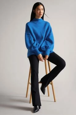 Ted Baker Rruuby Oversized Blue Funnel Neck Sweater -TED BAKER Sales Store unnamed file 3993