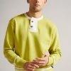Ted Baker Lime Green Cultra Long Sleeve Henley Sweatshirt -TED BAKER Sales Store unnamed file 3995