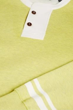 Ted Baker Lime Green Cultra Long Sleeve Henley Sweatshirt -TED BAKER Sales Store unnamed file 3999
