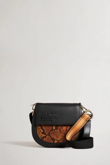 Ted Baker Darcels Black Branded Webbing Snake Effect Cross Body Bag 7 Ted Baker Darcels Black Branded Webbing Snake Effect Cross Body Bag - Image 5