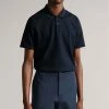 Ted Baker Blue Kelty Short Sleeve Heavy Twill Polo Shirt -TED BAKER Sales Store unnamed file 4007