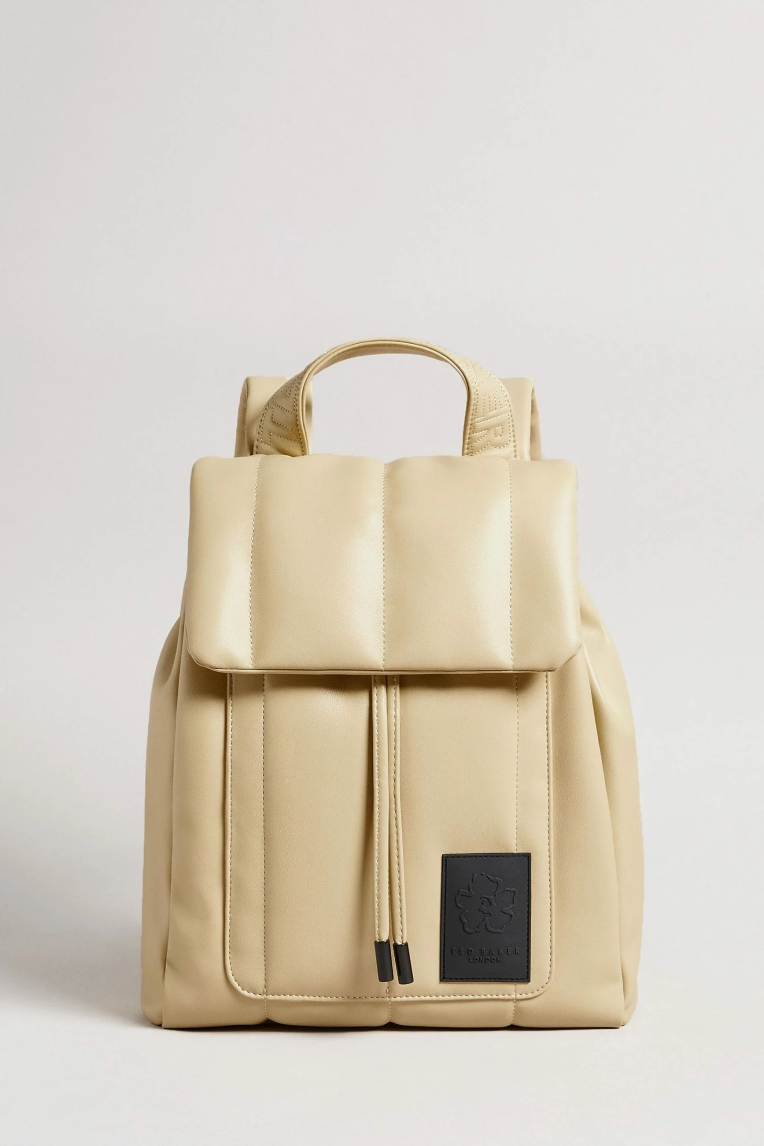 Ted Baker Natural Janiey Pu Vertically Quilted Backpack 3 Ted Baker Natural Janiey Pu Vertically Quilted Backpack