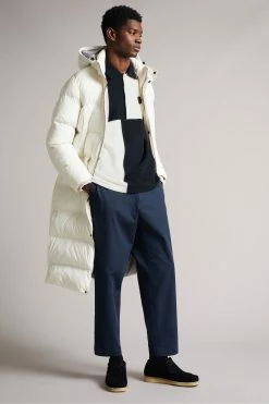 Ted Baker Wickam Navy Long Sleeve Textured Polo Shirt -TED BAKER Sales Store unnamed file 4017