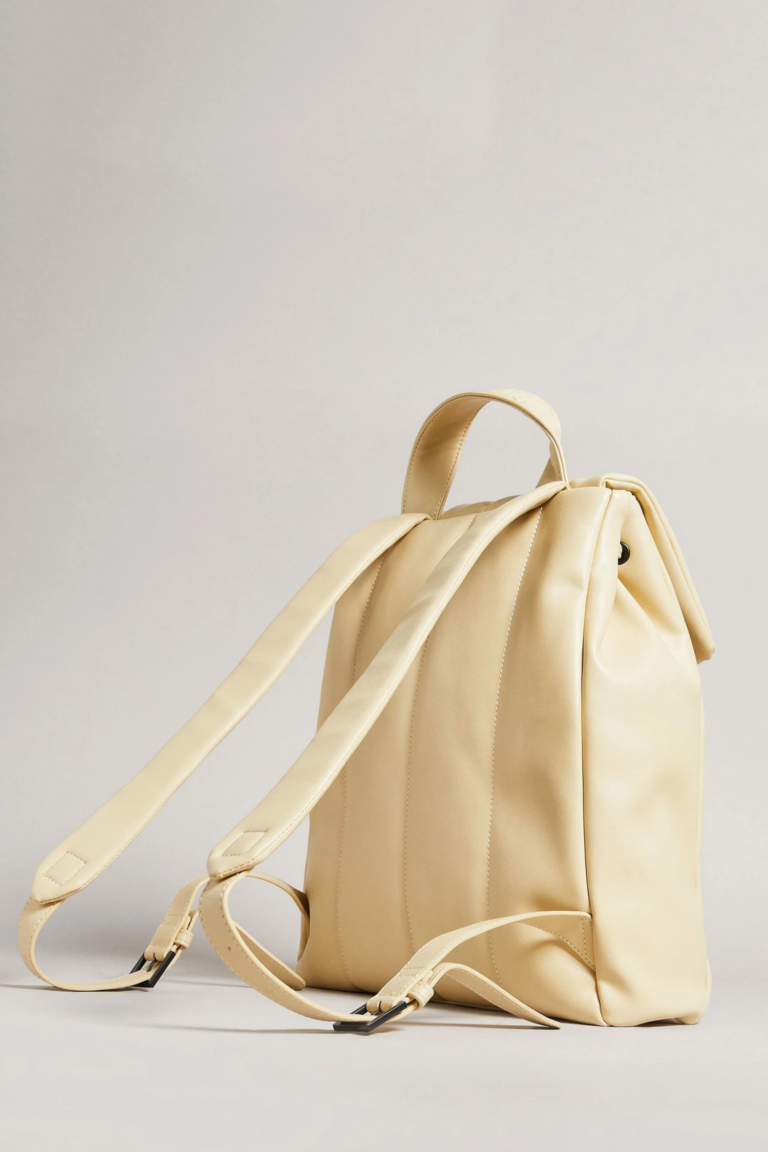 Ted Baker Natural Janiey Pu Vertically Quilted Backpack 5 Ted Baker Natural Janiey Pu Vertically Quilted Backpack - Image 3